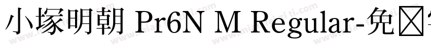 小塚明朝 Pr6N M Regular字体转换